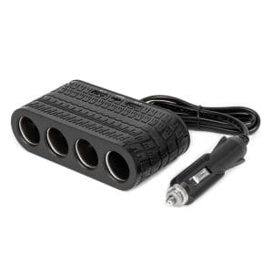 Predlžovacia zásuvka AMIO 04367 – 4x zapaľovač, 2x USB-A, 1x USB-C, 12/24V, 120W, 80 cm