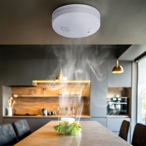 solight detektor dymu + alarm, 85db, biely + 9v batéria