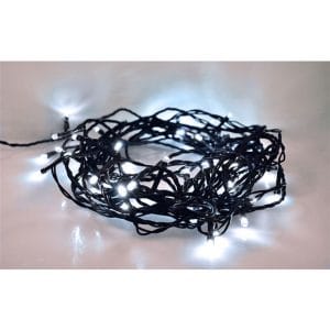 solight led vonkajšia vánočná reťaz, 100 led, 10m, prívod 3m, 8 funkcií, časovač, ip44, studená biela