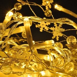 solight led reťaz s ozdobnými príveskami 20led, 60x mini dekorácie, 2m, 2x aa