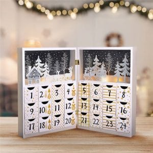 solight led adventný kalendár kniha, 8x led, 40x30cm, 2x aaa