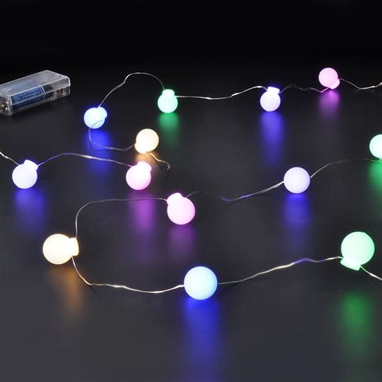 Led vianočná reťaz farebné gule, 20x led, 2m, 2x aa 3 solight led vianočná reťaz farebné gule, 20x led, 2m, 2x aa