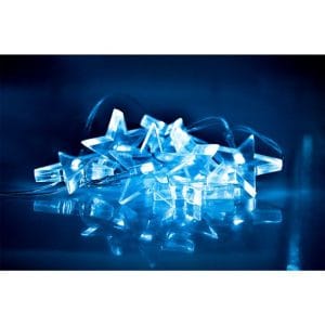 solight led vianočná reťaz, hviezdy, 1,5m, 10x led, 2x aa, modré svetlo