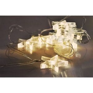 solight led vianočná reťaz, hviezdy, 1,5m, 10x led, 2x aa, žluté svetlo