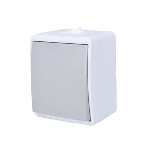 solight vypínač do vlhka ip54, č. 1 jednopólový, sivý