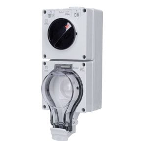 solight zásuvka ip66 s vypínačom, vodotesná a prachotesná