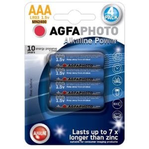 agfaphoto power alkalická batéria lr03/aaa, blister 4ks