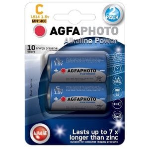 agfaphoto power alkalická batéria lr14/c, blister 2ks