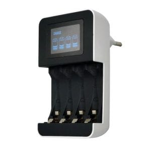 solight nabíjačka s lcd displejom, ac 230v, 450ma, 4 kanály, aa/aaa, riadená mikroprocesorom