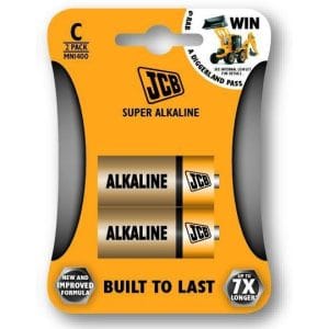 jcb super alkalická batéria lr14, blister 2 ks