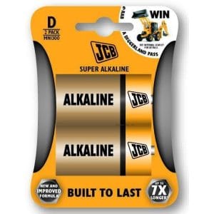 jcb super alkalická batéria lr20, blister 2 ks
