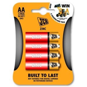 jcb zinko chloridová batéria r06, blister 4 ks