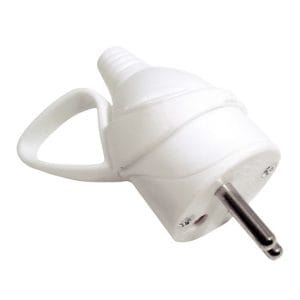 solight zástrčka priama s úchytom, ip20, biela