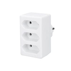 solight rozbočka, 3x 2,5a, biela