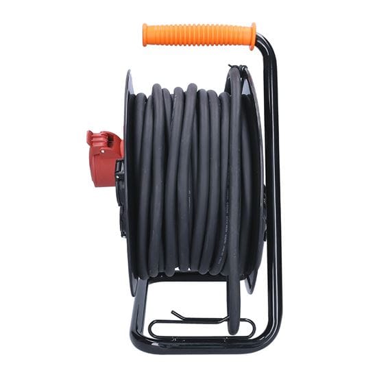 400v / 230v predlžovací kábel na bubne 25m neopren, ip44, 5x1,5mm2 3 solight predlžovací prívod na bubne, zásuvky 400v + 230v, 25m kábel guma neopren 5x1,5mm2, ip44