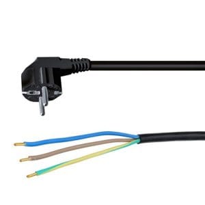 solight flexo šnúra, 3x 1mm2, čierna, 2m