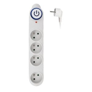 solight prepäťová ochrana, 150j, 4 zásuvky, 3m, biela
