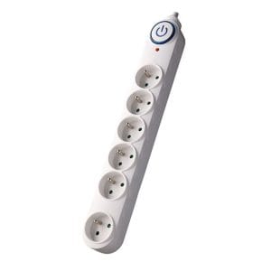 solight prepäťová ochrana, 150j, 6 zásuviek, 5m, biela