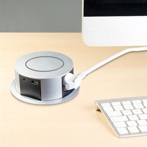 solight 3z + usb a+c 20w pd, wireless 10w, výsuvný blok zásuviek, 2m, strieborný