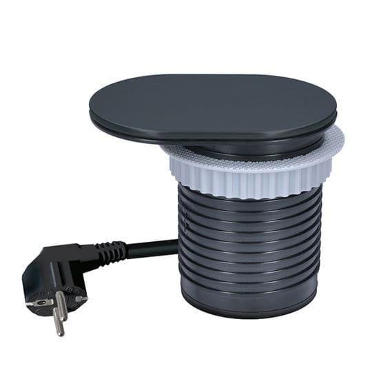 Vstavaná zásuvka s posuvným viečkom1z + usb a+c 20w pd, 2m, matná čierna 5 solight 1z + usb a+c 20w pd vstavaná zásuvka s posuvným viečkom, 2m, matná čierna