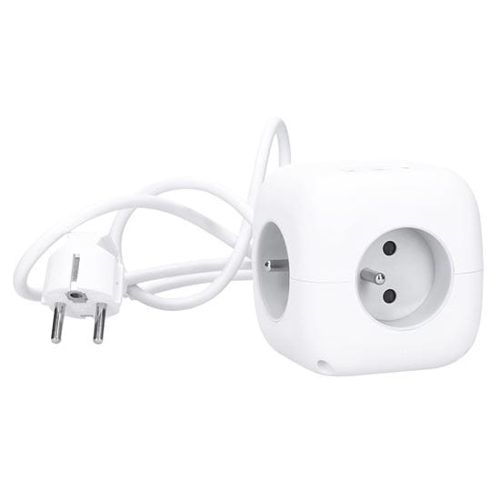 Predlžovací prívod "kocka" s usb-a + usb-c: elegantné riešenie pre váš stôl 4 solight 3z + usb a+c predlžovací prívod kocka, 2m, 3 x 1mm2, biely, vypínač