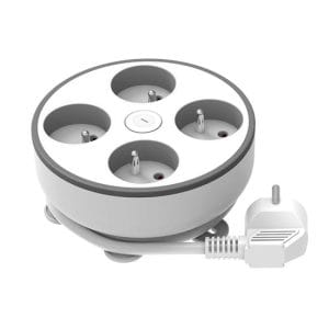 solight 4z predlžovací prívod, 2m, 3 x 1mm2, biely, vypínač