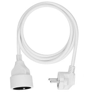 solight predlžovací prívod spojka, 1 zásuvka, 1,5m, 3 x 1mm2, biela