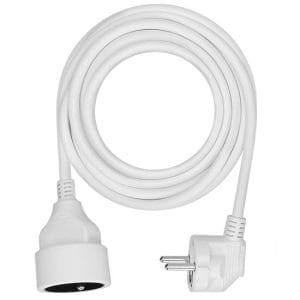 solight predlžovací prívod spojka, 1 zásuvka, 5m, 3 x 1mm2, biela