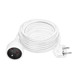 solight 1z predlžovací prívod spojka, 15m, 3 x 1,5mm2, biela