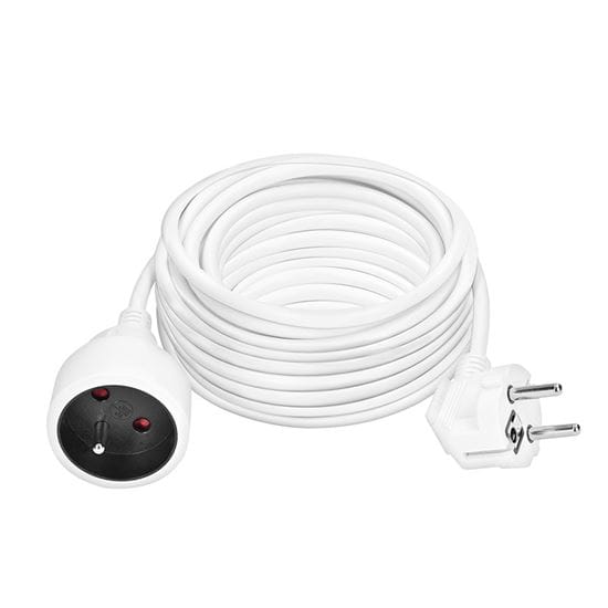 Predlžovací kábel 1z- spojka, 15m, 3 x 1,5mm2, biela 1 solight 1z predlžovací prívod spojka, 15m, 3 x 1,5mm2, biela