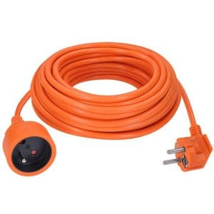 solight 1z predlžovací prívod spojka, 15m, 3 x 1,5mm2, oranžová