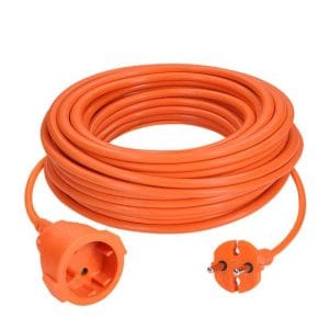 solight 1z pohyblivý prívod spojka, 10m, 2 x 1,5mm2, oranžová