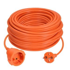 predlžovací kábel oranžový, solight 1z pohyblivý prívod spojka, 25m, 2 x 1,5mm2, oranžová