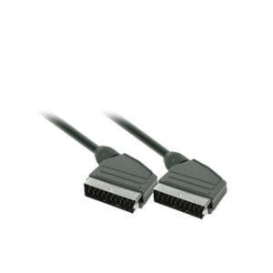 solight scart kábel, scart konektor scart konektor, 21pin, 1,5m, priemer 8mm, sáčok