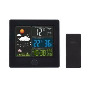 solight meteostanica, farebný lcd, teplota, vlhkosť, rcc, čierna