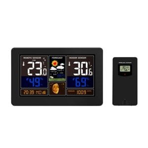 solight meteostanica, aplikácia smart life, extra veľký farebný lcd, teplota, vlhkosť, tlak, usb nabíjanie, čierna