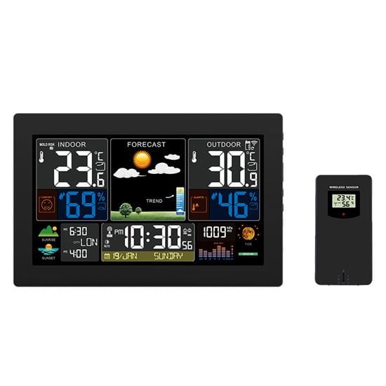 Meteostanica xl farebný lcd, teplota, vlhkosť, tlak, rcc, čierna 1 solight meteostanica, xl farebný lcd, teplota, vlhkosť, tlak, rcc, čierna