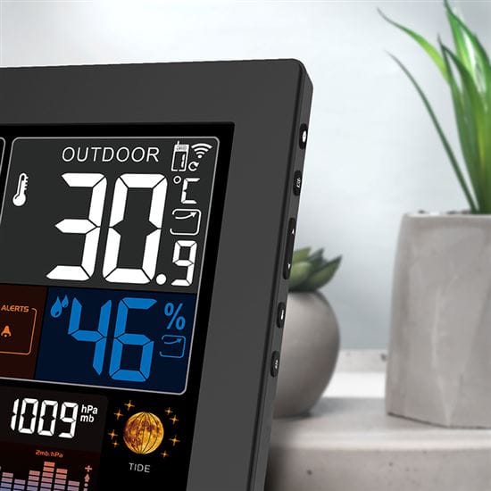 Meteostanica xl farebný lcd, teplota, vlhkosť, tlak, rcc, čierna 2 solight meteostanica, xl farebný lcd, teplota, vlhkosť, tlak, rcc, čierna