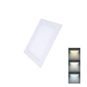 solight led mini panel cct, podhľadový, 6w, 450lm, 3000k, 4000k, 6000k, štvorcový
