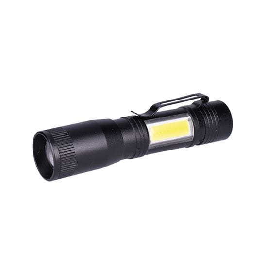 Led kovové svietidlo 3w + cob: kompaktný pomocník s funkciou zoom 1 solight led kovové svietidlo, 150+60lm, 3w + cob, aa, čierna