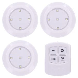 solight led svetielka s diaľkovým ovládaním, 3x 50lm, časovač, batériové napájanie