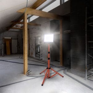 solight led reflektor s vysokým stojanom, 100w, 9000lm, 4000k, kábel so zástrčkou, ip65