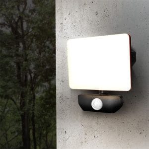 solight led reflektor quick so senzorom, 10w, 850lm, 4000k, ip44, čierny, svetlo s pohybovím senzorom