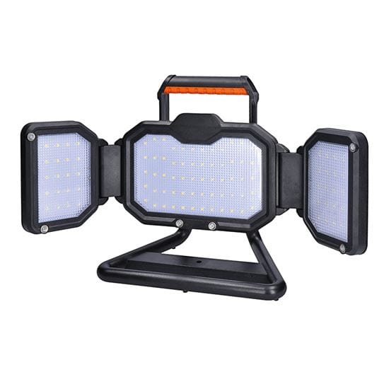 Led reflektor, 30w, prenosné svetlo, nabíjacie, 3000lm 1 solight led reflektor, 30w, prenosné svetlo, nabijací, 3000lm, oranžovo čierny, work led light, svetlo na ryby , svetlo na stavbu, svetlo na kemping, p4you shop