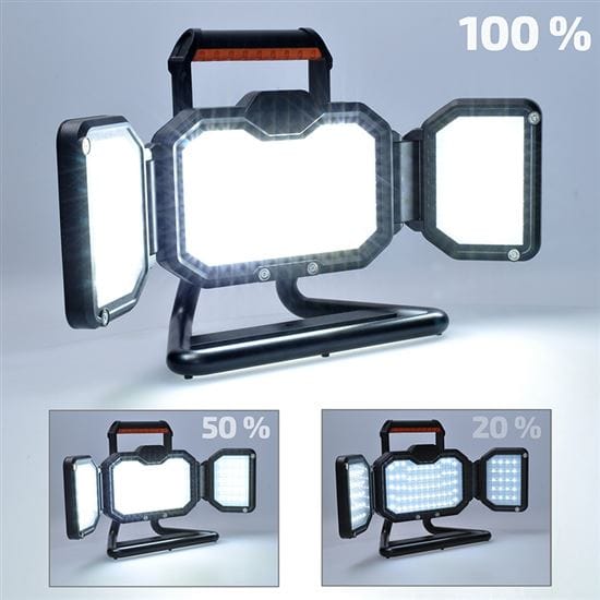 Led reflektor, 30w, prenosné svetlo, nabíjacie, 3000lm 7 solight led reflektor, 30w, prenosný, nabijací, 3000lm, oranžovo čierny