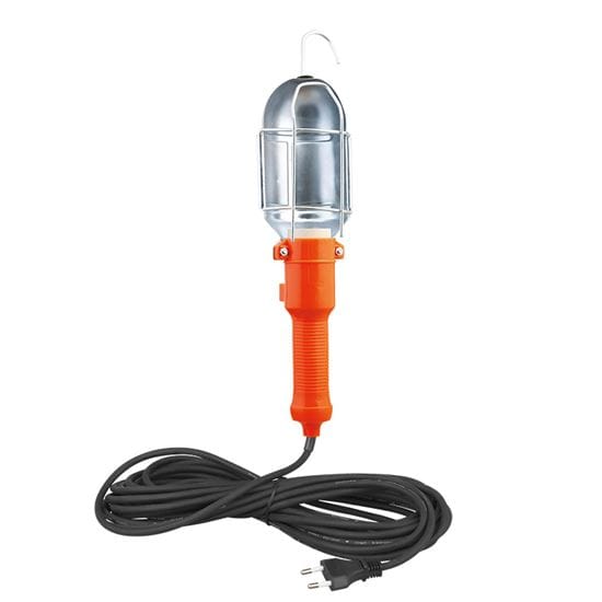 Montážna lampa, e27, ac 230v, 5m, oranžová, kovová mriežka 1 solight montážna lampa, e27, ac 230v, 5m, oranžová s kovovou mriežkou