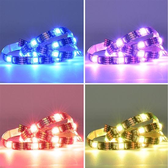 Led rgb pásik za tv a pc 2x50cm | usb napájanie | ip65 4 solight led rgb pásik pre tv, 2 x 50cm, usb, vypínač, diaľkový ovládač