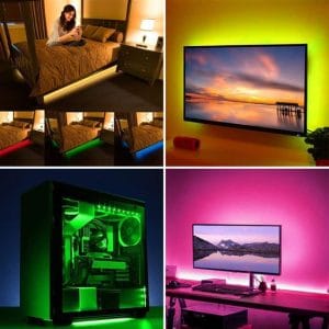 solight led wifi smart rgb pásik pre tv, 4x50cm, usb