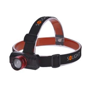 solight led čelové nabíjacie svietidlo, 3w, 150lm, zoom, li ion