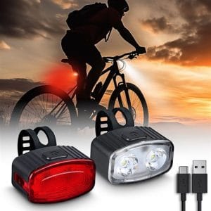 solight set nabíjacích cyklo svietidiel, 160lm predné, zadné červená, li ion, usb